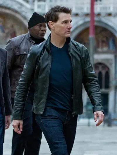 Mission Impossible Tom Cruise Green Leather Jacket
