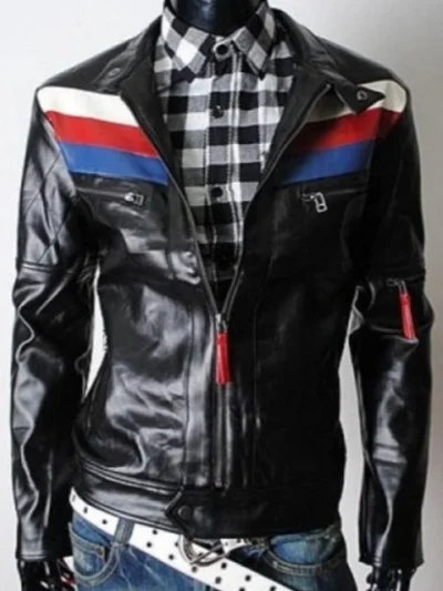Casual Slim-Fit Rider Leather Jacket