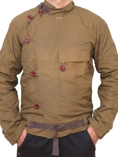 Men Brown Cotton Jacket