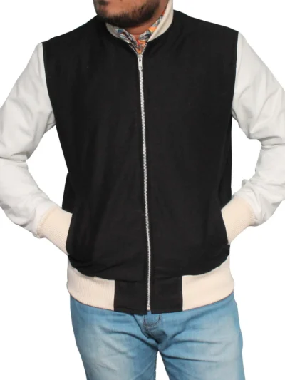Men Cotton Jacket - Black