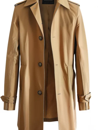 Men Fawn Cotton Coat